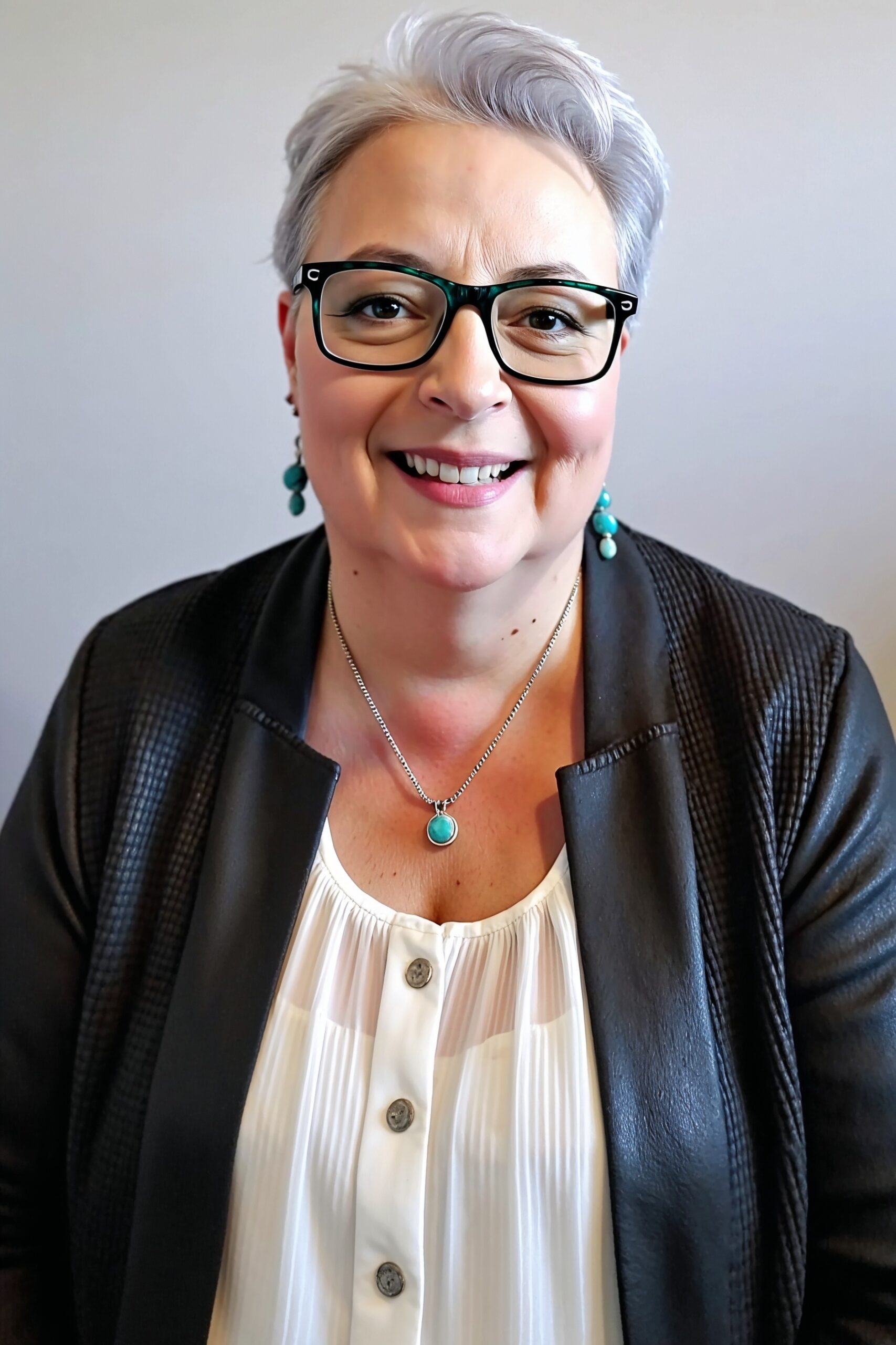 Gisele pretending to take a picture of the viewer of the webpage